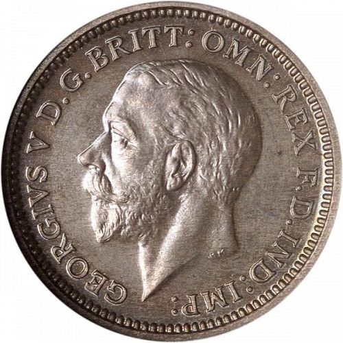 Threepence Obverse Image minted in UNITED KINGDOM in 1935 (1910-36  -  George V)  - The Coin Database