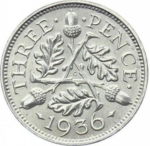 Threepence Reverse Image minted in UNITED KINGDOM in 1936 (1910-36  -  George V)  - The Coin Database