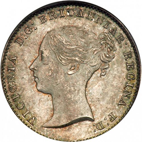 Threepence Obverse Image minted in UNITED KINGDOM in 1868 (1837-01  -  Victoria)  - The Coin Database