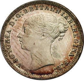 Threepence Obverse Image minted in UNITED KINGDOM in 1879 (1837-01  -  Victoria)  - The Coin Database