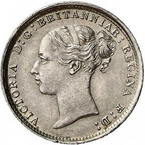 Threepence Obverse Image minted in UNITED KINGDOM in 1887 (1837-01  -  Victoria)  - The Coin Database