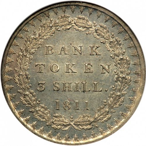 Three Shillings Reverse Image minted in UNITED KINGDOM in 1811 (1760-20 - George III)  - The Coin Database