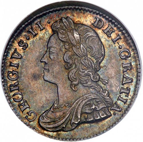 Fourpence Obverse Image minted in UNITED KINGDOM in 1731 (1727-60 - George II)  - The Coin Database