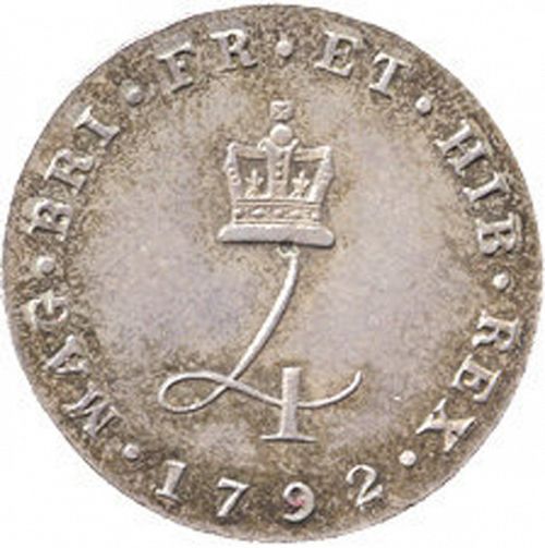 Fourpence Reverse Image minted in UNITED KINGDOM in 1792 (1760-20 - George III)  - The Coin Database