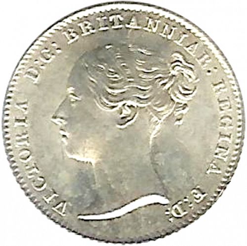 Groat Obverse Image minted in UNITED KINGDOM in 1844 (1837-01  -  Victoria)  - The Coin Database