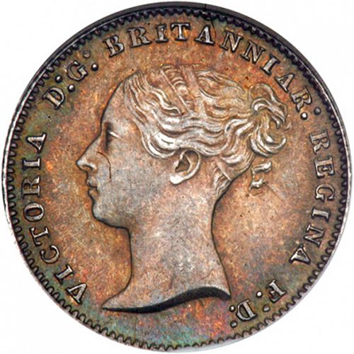Groat Obverse Image minted in UNITED KINGDOM in 1854 (1837-01  -  Victoria)  - The Coin Database