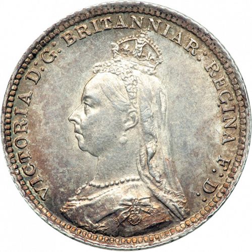 Groat Obverse Image minted in UNITED KINGDOM in 1888 (1837-01  -  Victoria)  - The Coin Database