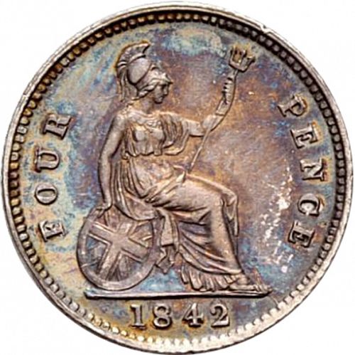 Groat Reverse Image minted in UNITED KINGDOM in 1842 (1837-01  -  Victoria)  - The Coin Database