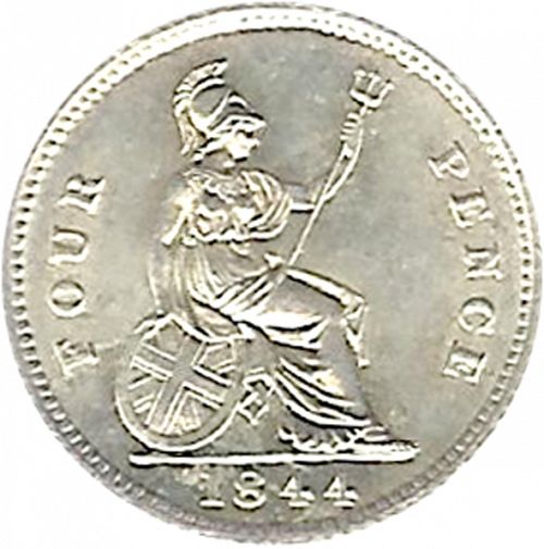 Groat Reverse Image minted in UNITED KINGDOM in 1844 (1837-01  -  Victoria)  - The Coin Database