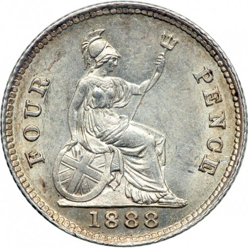 Groat Reverse Image minted in UNITED KINGDOM in 1888 (1837-01  -  Victoria)  - The Coin Database