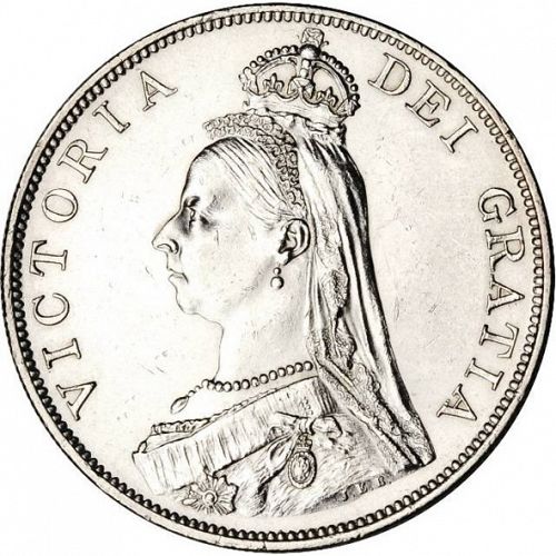 Double Florin Obverse Image minted in UNITED KINGDOM in 1888 (1837-01  -  Victoria)  - The Coin Database