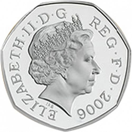 50p Obverse Image minted in UNITED KINGDOM in 2006 (1971-up  -  Elizabeth II - Decimal Coinage)  - The Coin Database