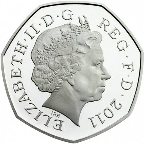 50p Obverse Image minted in UNITED KINGDOM in 2011 (1971-up  -  Elizabeth II - Decimal Coinage)  - The Coin Database