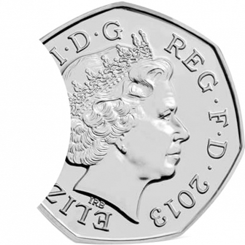 50p Obverse Image minted in UNITED KINGDOM in 2013 (1971-up  -  Elizabeth II - Decimal Coinage)  - The Coin Database