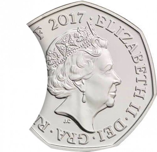 50p Obverse Image minted in UNITED KINGDOM in 2017 (1971-up  -  Elizabeth II - Decimal Coinage)  - The Coin Database