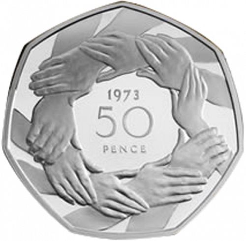 50p Reverse Image minted in UNITED KINGDOM in 1973 (1971-up  -  Elizabeth II - Decimal Coinage)  - The Coin Database