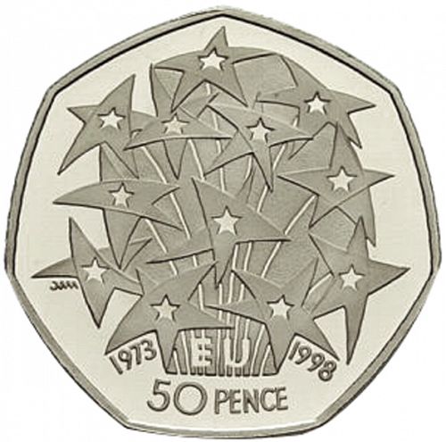 50p Reverse Image minted in UNITED KINGDOM in 1998 (1971-up  -  Elizabeth II - Decimal Coinage)  - The Coin Database