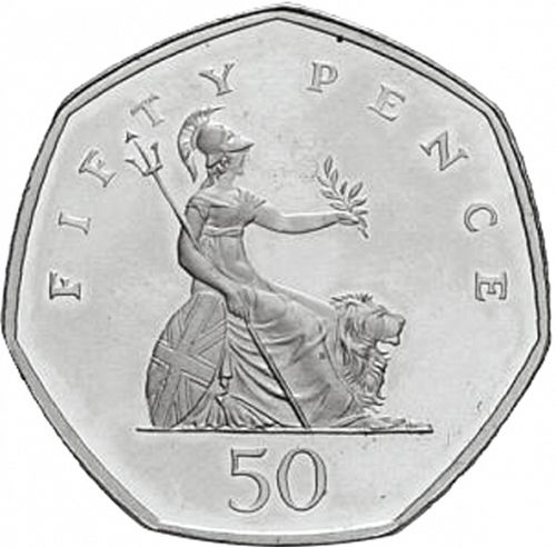 50p Reverse Image minted in UNITED KINGDOM in 2001 (1971-up  -  Elizabeth II - Decimal Coinage)  - The Coin Database