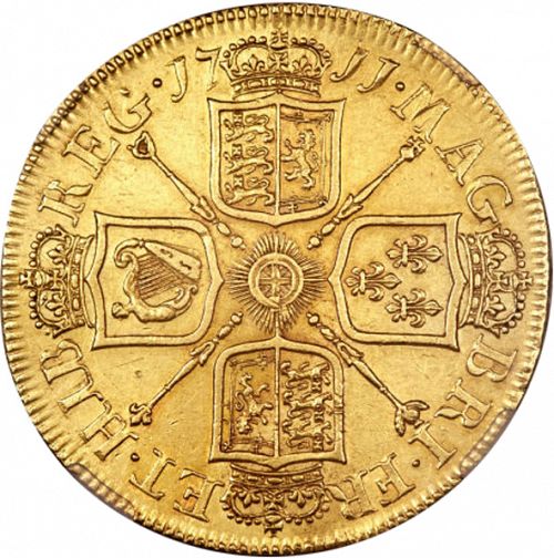 Five Guineas Reverse Image minted in UNITED KINGDOM in 1711 (1701-14 - Anne)  - The Coin Database