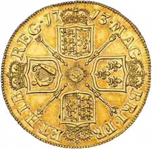 Five Guineas Reverse Image minted in UNITED KINGDOM in 1713 (1701-14 - Anne)  - The Coin Database