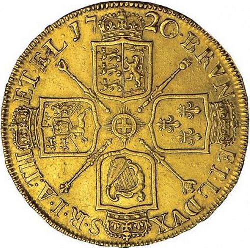 Five Guineas Reverse Image minted in UNITED KINGDOM in 1720 (1714-27 - George I)  - The Coin Database