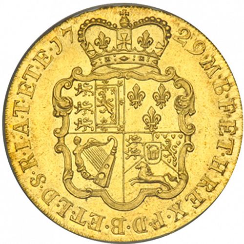 Five Guineas Reverse Image minted in UNITED KINGDOM in 1729 (1727-60 - George II)  - The Coin Database
