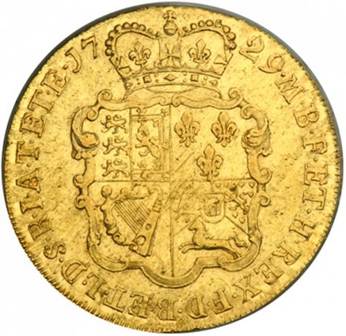 Five Guineas Reverse Image minted in UNITED KINGDOM in 1729 (1727-60 - George II)  - The Coin Database