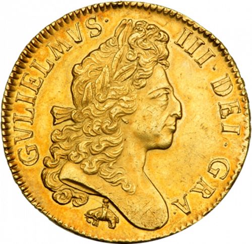 Five Guineas Obverse Image minted in UNITED KINGDOM in 1699 (1694-01 - William III)  - The Coin Database