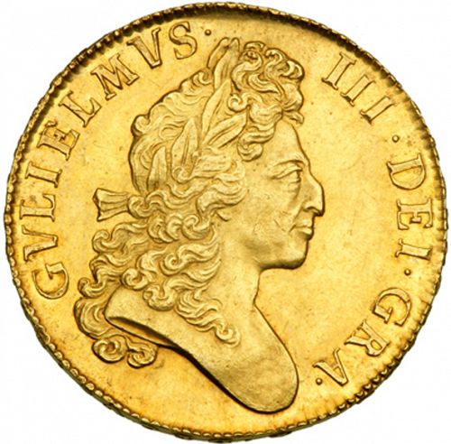 Five Guineas Obverse Image minted in UNITED KINGDOM in 1700 (1694-01 - William III)  - The Coin Database