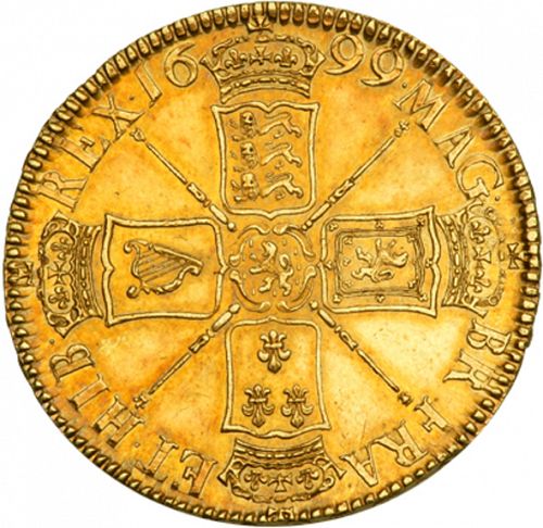 Five Guineas Reverse Image minted in UNITED KINGDOM in 1699 (1694-01 - William III)  - The Coin Database