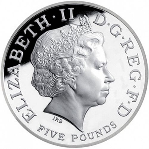 £5 Obverse Image minted in UNITED KINGDOM in 2008 (1971-up  -  Elizabeth II - Decimal Coinage)  - The Coin Database