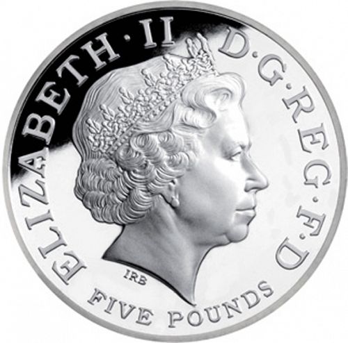 £5 Obverse Image minted in UNITED KINGDOM in 2008 (1971-up  -  Elizabeth II - Decimal Coinage)  - The Coin Database
