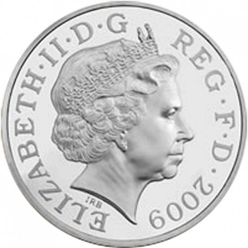 £5 Obverse Image minted in UNITED KINGDOM in 2009 (1971-up  -  Elizabeth II - Decimal Coinage)  - The Coin Database