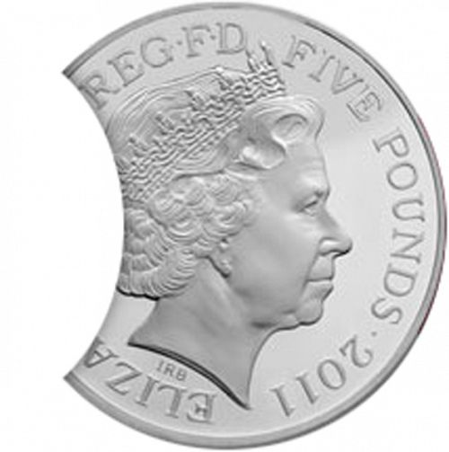 £5 Obverse Image minted in UNITED KINGDOM in 2011 (1971-up  -  Elizabeth II - Decimal Coinage)  - The Coin Database