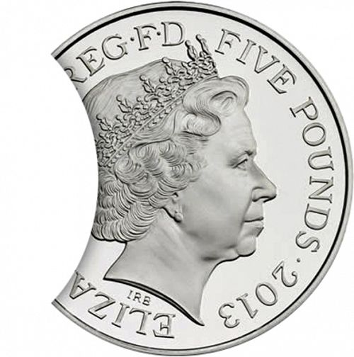 £5 Obverse Image minted in UNITED KINGDOM in 2013 (1971-up  -  Elizabeth II - Decimal Coinage)  - The Coin Database