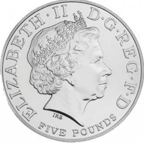 £5 Obverse Image minted in UNITED KINGDOM in 2013 (1971-up  -  Elizabeth II - Decimal Coinage)  - The Coin Database