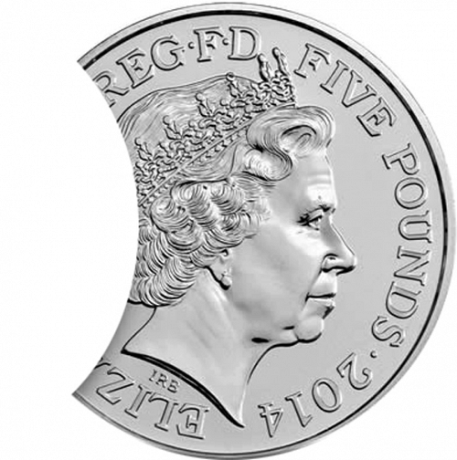 £5 Obverse Image minted in UNITED KINGDOM in 2014 (1971-up  -  Elizabeth II - Decimal Coinage)  - The Coin Database