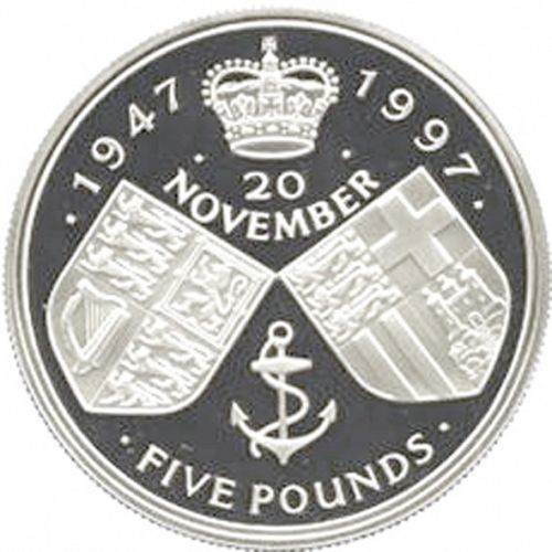 £5 Reverse Image minted in UNITED KINGDOM in 1997 (1971-up  -  Elizabeth II - Decimal Coinage)  - The Coin Database