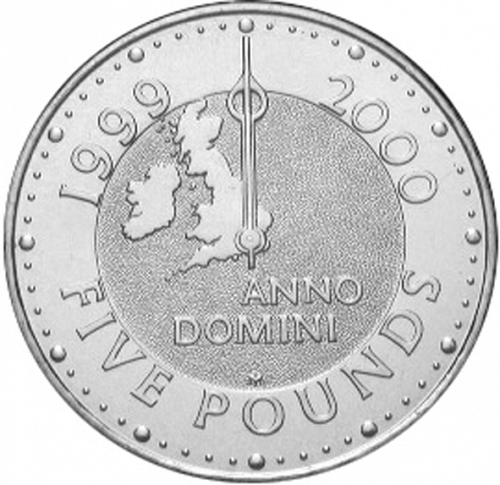 £5 Reverse Image minted in UNITED KINGDOM in 1999 (1971-up  -  Elizabeth II - Decimal Coinage)  - The Coin Database