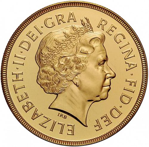 Five Pounds Obverse Image minted in UNITED KINGDOM in 1998 (1953-up  -  Elizabeth II - Sovereign)  - The Coin Database