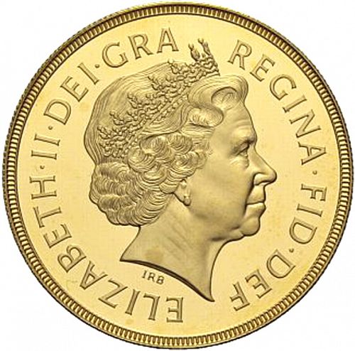 Five Pounds Obverse Image minted in UNITED KINGDOM in 1999 (1953-up  -  Elizabeth II - Sovereign)  - The Coin Database