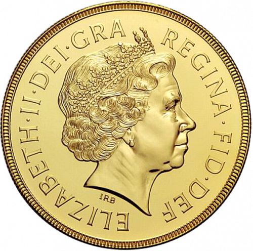 Five Pounds Obverse Image minted in UNITED KINGDOM in 2001 (1953-up  -  Elizabeth II - Sovereign)  - The Coin Database