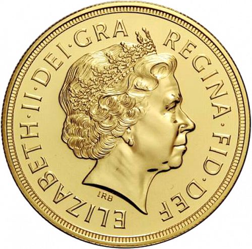 Five Pounds Obverse Image minted in UNITED KINGDOM in 2003 (1953-up  -  Elizabeth II - Sovereign)  - The Coin Database