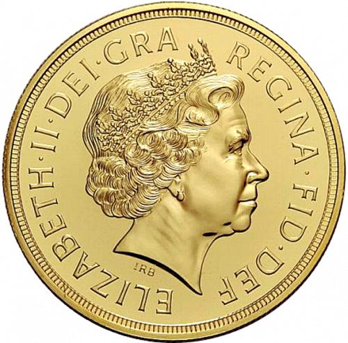 Five Pounds Obverse Image minted in UNITED KINGDOM in 2004 (1953-up  -  Elizabeth II - Sovereign)  - The Coin Database