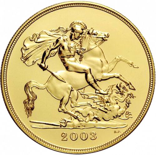 Five Pounds Reverse Image minted in UNITED KINGDOM in 2003 (1953-up  -  Elizabeth II - Sovereign)  - The Coin Database