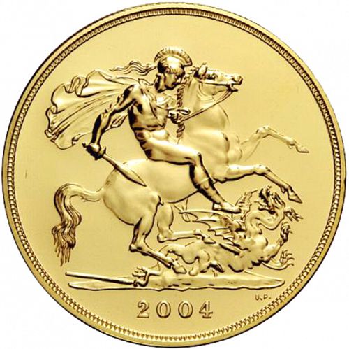 Five Pounds Reverse Image minted in UNITED KINGDOM in 2004 (1953-up  -  Elizabeth II - Sovereign)  - The Coin Database