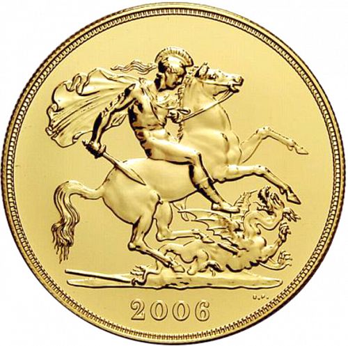 Five Pounds Reverse Image minted in UNITED KINGDOM in 2006 (1953-up  -  Elizabeth II - Sovereign)  - The Coin Database