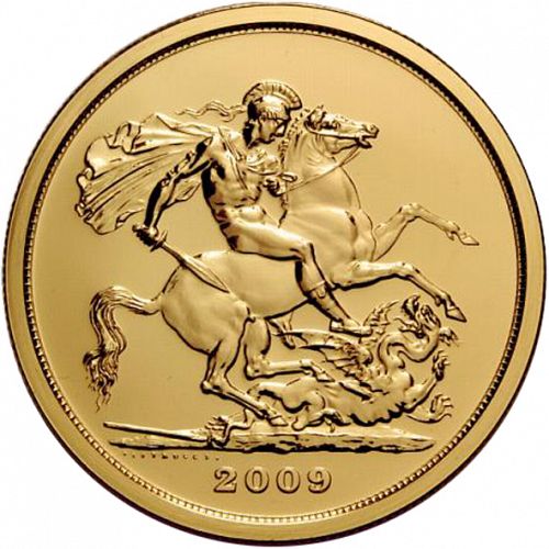 Five Pounds Reverse Image minted in UNITED KINGDOM in 2009 (1953-up  -  Elizabeth II - Sovereign)  - The Coin Database