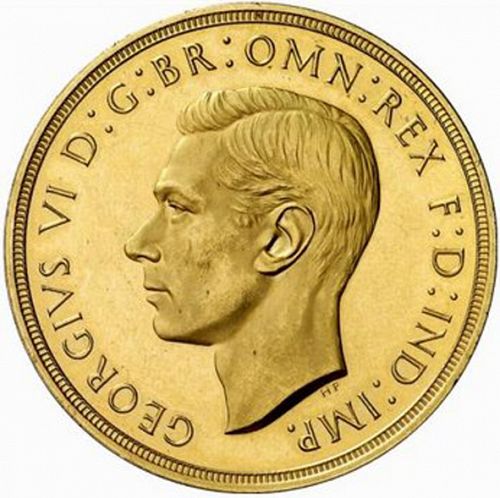 Five Pounds Obverse Image minted in UNITED KINGDOM in 1937 (1937-52 - George VI)  - The Coin Database