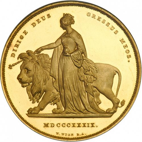 Five Pounds Reverse Image minted in UNITED KINGDOM in 1839 (1837-01  -  Victoria)  - The Coin Database